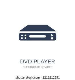 DVD Player icon. Trendy flat vector DVD Player icon on white background from Electronic devices collection, vector illustration can be use for web and mobile, eps10