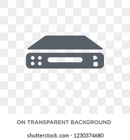 DVD Player icon. Trendy flat vector DVD Player icon on transparent background from Electronic devices collection. 