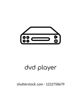 DVD Player icon. Trendy modern flat linear vector DVD Player icon on white background from thin line Electronic devices collection, editable outline stroke vector illustration