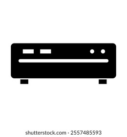 DVD player illustrated on white background