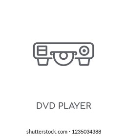 DVD Player linear icon. Modern outline DVD Player logo concept on white background from Electronic Devices collection. Suitable for use on web apps, mobile apps and print media.