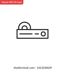 Dvd player, dvd rider vector icon
