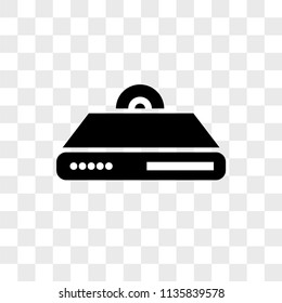 Dvd player vector icon on transparent background, Dvd player icon