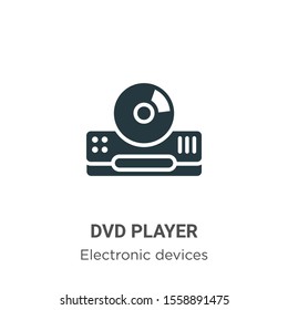 Dvd player vector icon on white background. Flat vector dvd player icon symbol sign from modern electronic devices collection for mobile concept and web apps design.