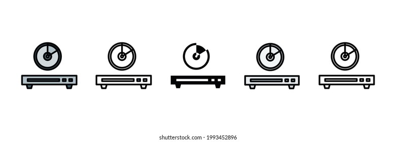 dvd player vector type icon