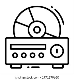 DVD Plyer line vector Icon. that can be easily modified or edit