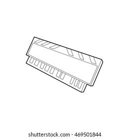 DVD RAM module for the personal computer icon in outline style on a white background