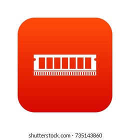 DVD RAM module for the personal computer icon digital red for any design isolated on white vector illustration