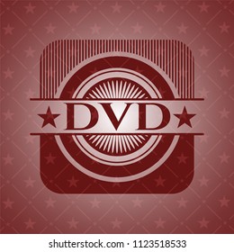 DVD red emblem. Retro