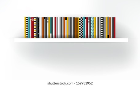  DVD shelf. Furniture background. Vector illustration. Art background.