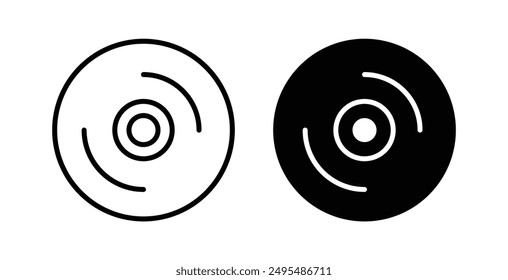 Dvd thin line vector icon set.