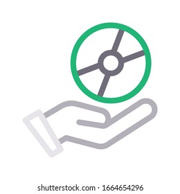 Farbsymbol der dvvd-Vektorillustration 