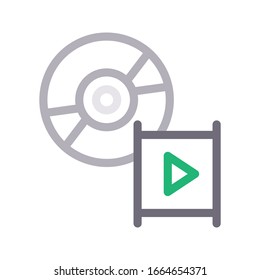 Farbsymbol der dvvd-Vektorillustration 