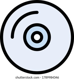 DVD vector flat color icon 