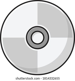 DVD vector flat color icon 