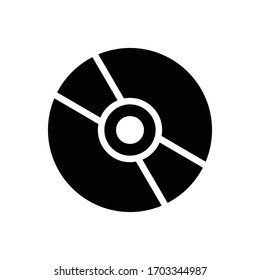 dvd vector glyph flat icon 