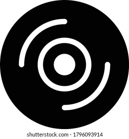 DVD vector glyph flat icon 