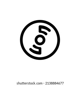 dvd vector icon. computer component icon outline style. perfect use for logo, presentation, website, and more. simple modern icon design line style