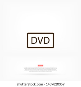 dvd vector icon eps 10 , Lorem ipsum Flat design