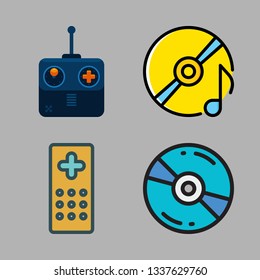 dvd vector icon set