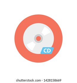  DVD Vector illustration Flat style icon. 