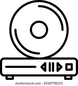 Dvd Vector Line Icon Design
