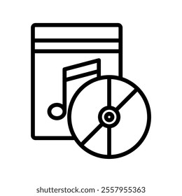 dvd Vector Lineal Icon on white background.