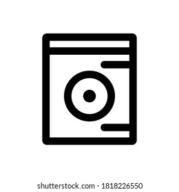 Dvd (Video) icon outline vector