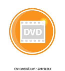 DVD video icon, vector illustration