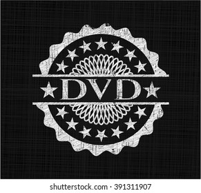 DVD written with chalkboard texture