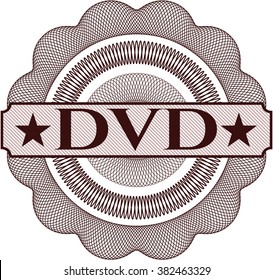 DVD written inside abstract linear rosette