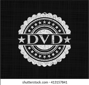 DVD written on a chalkboard
