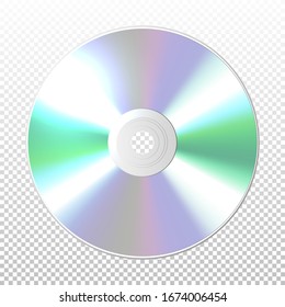 DVD-CD vector. Disk on a blank background. Vector illustration