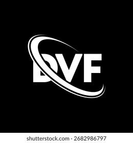 Logotipo de DVF. Carta de DVF. Diseño del logotipo de la letra de DVF. Logotipo de DVF inicial vinculado con el círculo y el logotipo del monograma en mayúsculas. Tipografía DVF para tecnología, negocio y marca inmobiliaria.
