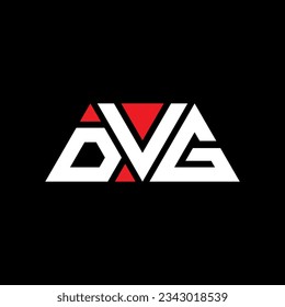 DVG triangle letter logo design with triangle shape. DVG triangle logo design monogram. DVG triangle vector logo template with red color. DVG triangular logo Simple, Elegant, and Luxurious design.
