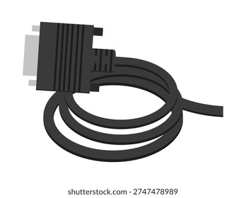 DVI Cable Connector Clip Art Illustration