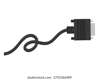 DVI Cable Connector Clip Art Illustration