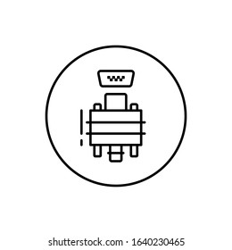 Dvi, connector icon. Simple line, outline vector elements of connectors and cables icons for ui and ux, website or mobile application
