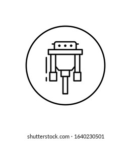 Dvi, connector icon. Simple line, outline vector elements of connectors and cables icons for ui and ux, website or mobile application