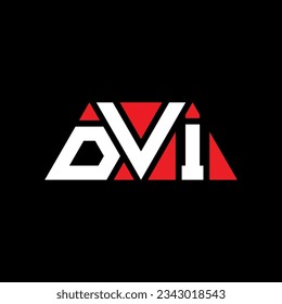 Diseño del logotipo de la letra del triángulo DVI con forma triangular. Monograma de diseño del logotipo del triángulo DVI. Plantilla de logotipo vector de triángulo DVI con color rojo. Logo triangular DVI Diseño sencillo, elegante y lujoso.