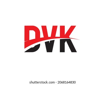 Letra DVK Ilustración del vector de diseño del logotipo inicial