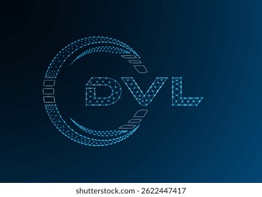 Diseño de Vector de logotipo de letra polivinílica baja DVL. Diseño de logotipo de polietileno inferior DVL. 