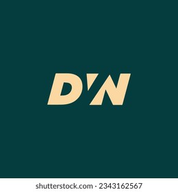Letras DVN imagen vectorial de logotipo de espacio negativo