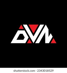 DVN triangle letter logo design with triangle shape. DVN triangle logo design monogram. DVN triangle vector logo template with red color. DVN triangular logo Simple, Elegant, and Luxurious design.