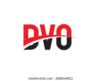 Letra DVO Ilustración del vector de diseño del logotipo inicial