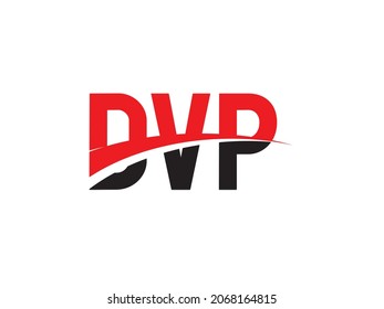 Letra DVP Ilustración del vector de diseño del logotipo inicial