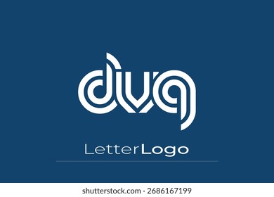 DVQ Creative Unique Modern Letter Logo Design. Elegant Monogram Logo Design with Decorative Elements and Typography