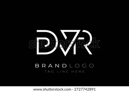 DVR abstract letter logo design. Modern Business Logo Design With Abstract Typography and Contemporary Style
