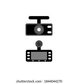 Icono de la cámara Dvr sobre fondo blanco. Diseño vectorial de silueta. 