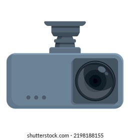 Vector de dibujos animados de iconos de dispositivo Dvr. Grabador de vídeo. Digital de coches